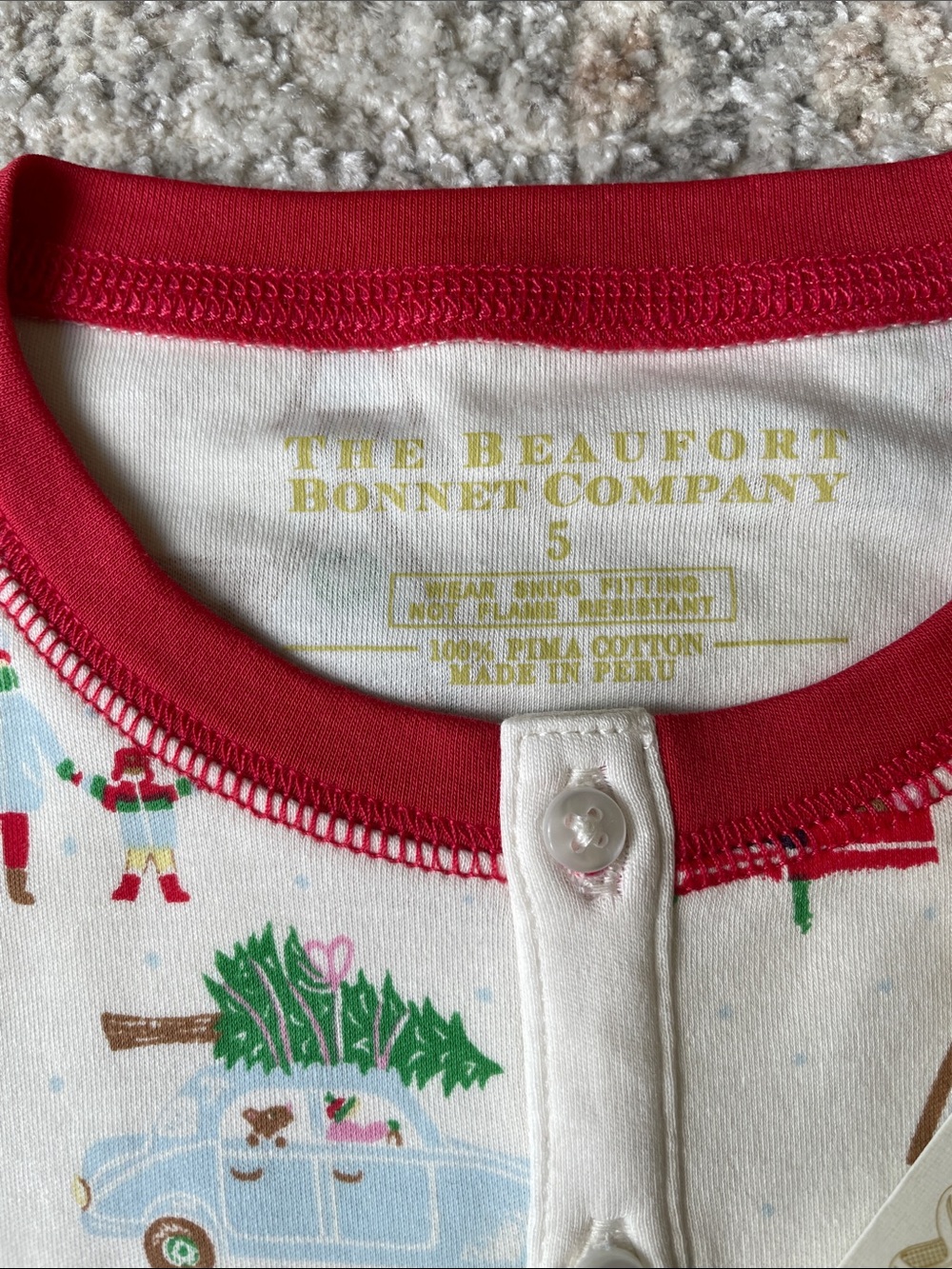 The Beaufort Bonnet Company Christmas Print Pajama Set - Picture 3 of 4